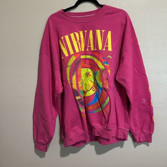 Pink Nirvana Graphic Sweatshirt size small - Picture 4 of 12